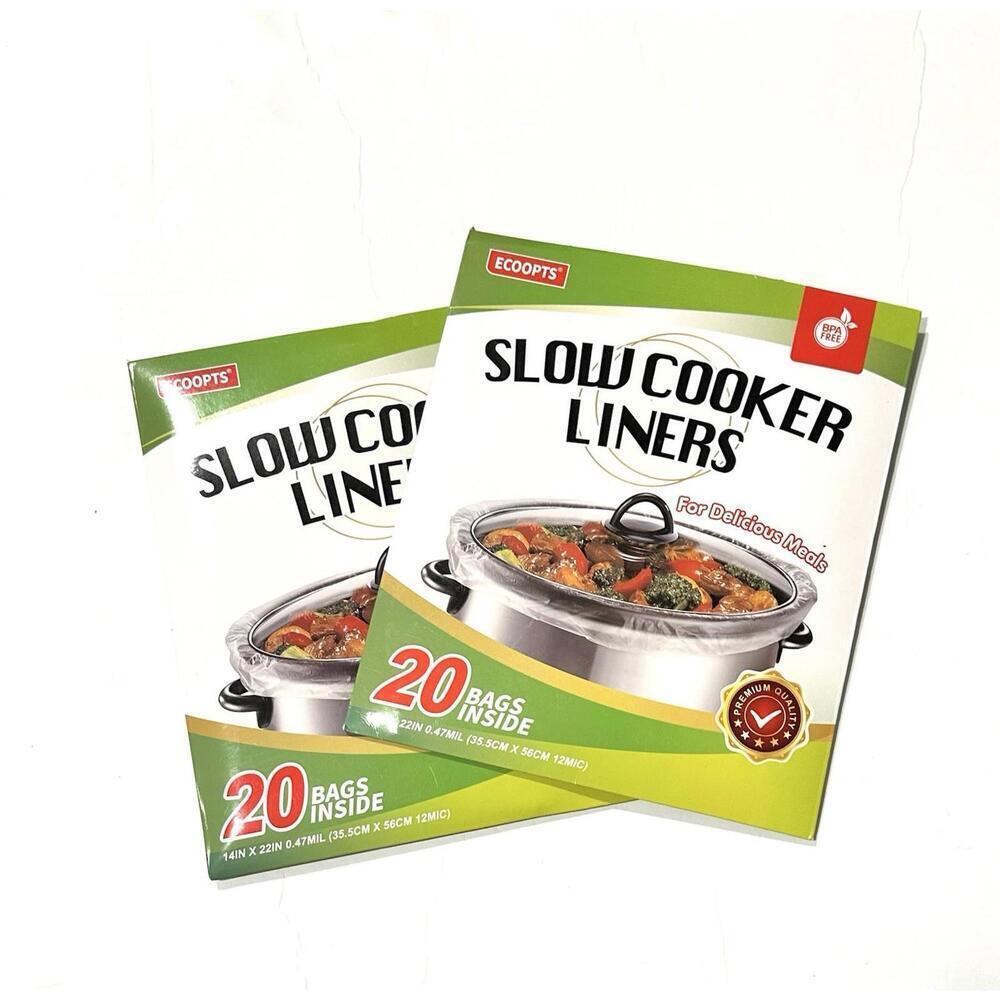 Slow Cooker Liners Disposable Cooking BagsSize Pot Liners - 6-10QT